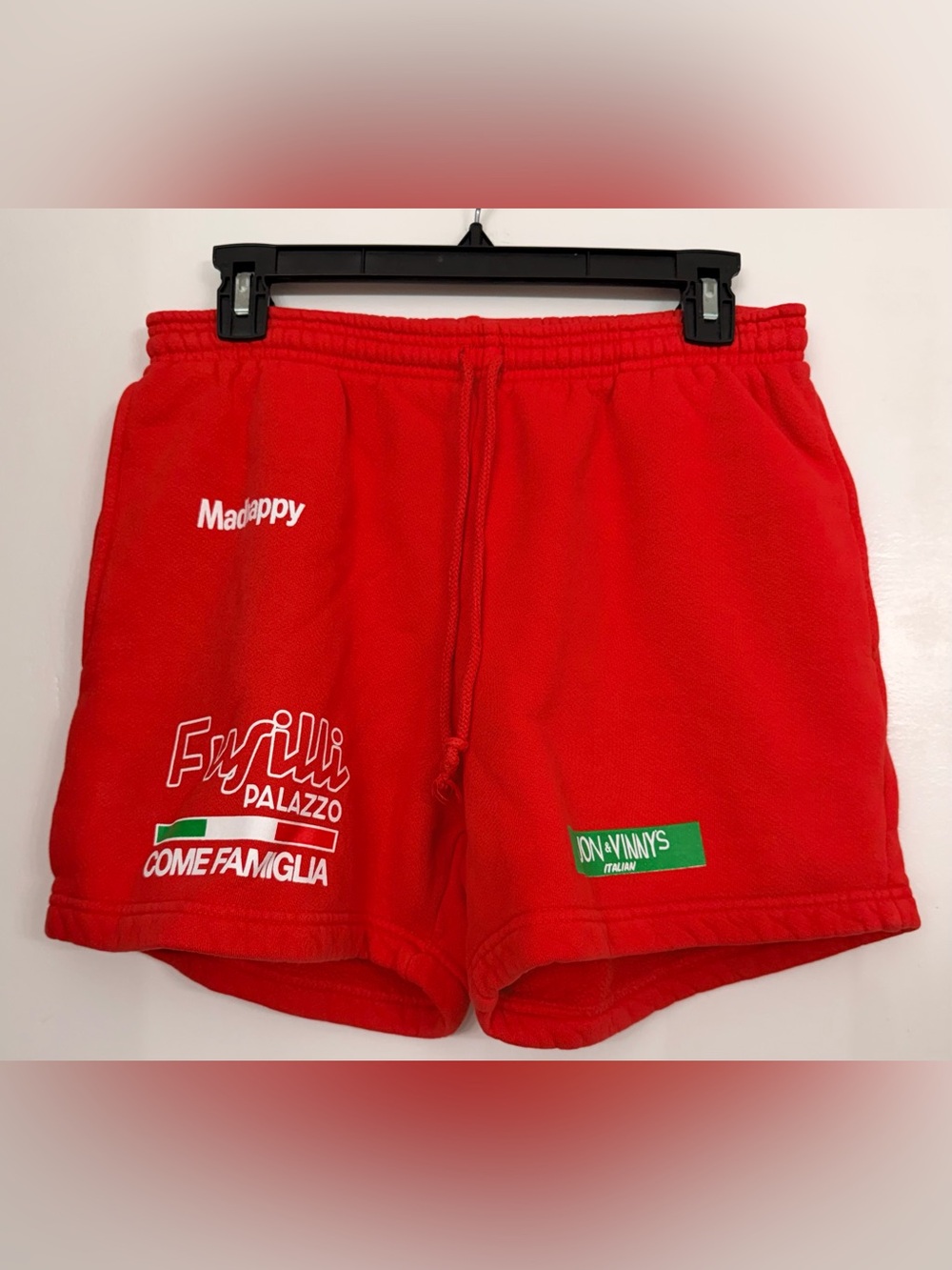 Madhappy x Jon & Vinny's Cotton Shorts Red Size Small